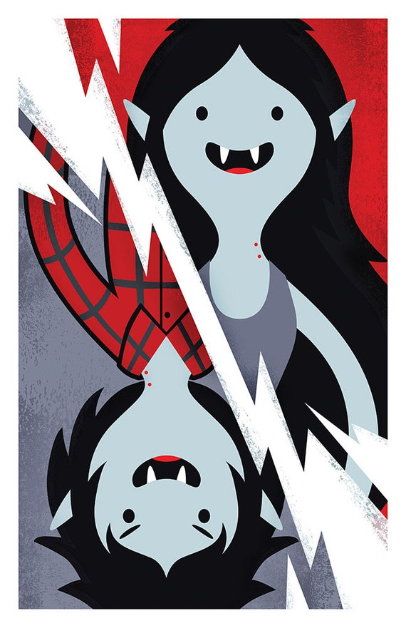 Adventure Time: Marceline and Marshall Lee Print 11x17 - Etsy