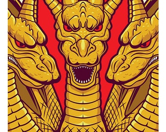 King Ghidorah 11x17 print