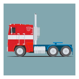 Optimus Prime 11x11 print