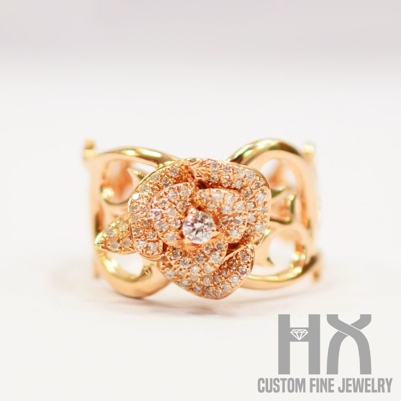 Bague Pasquale Bruni En Or 18 Carats Avec Cornaline Et Diamants - 3.85g - Occasion De Luxe