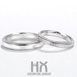 Diamond Spinner Bands in 18k Gold/Spinner Rings/Couple Rings/His And Her Rings/Matching Bands/Eternity Ring/Wedding Bands/Engagement Rings
