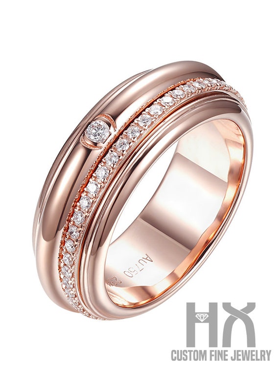 Sparkling Rotating Diamond Ring – Kamille.vip