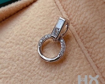 Solid 18k Gold Diamond Clasp for Jewelry Making Necklace Bracelet,Pendant Clasp, Connector Supplies