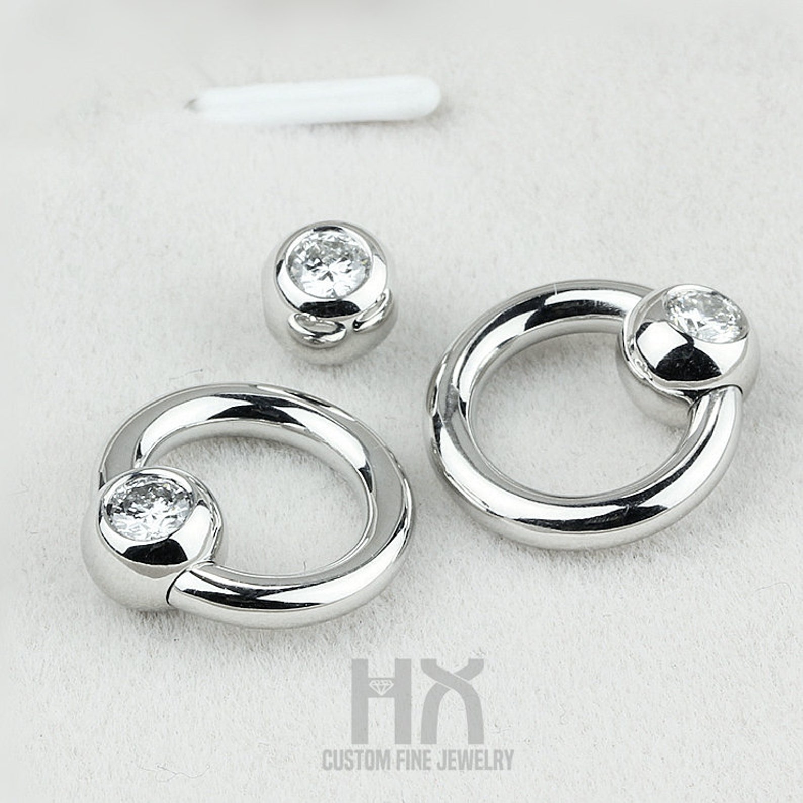 Diamond Prince Albert Ring in Solid Platinumpt950 /captive Etsy UK