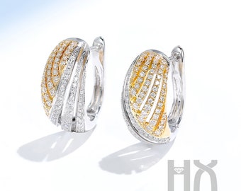 Colorful Diamond Hoop Earrings For Women Unique Silver Plated Earrings With Birth Stone Danity Moissanite Hoop Earringswedding Birthday Jewerly Gifts