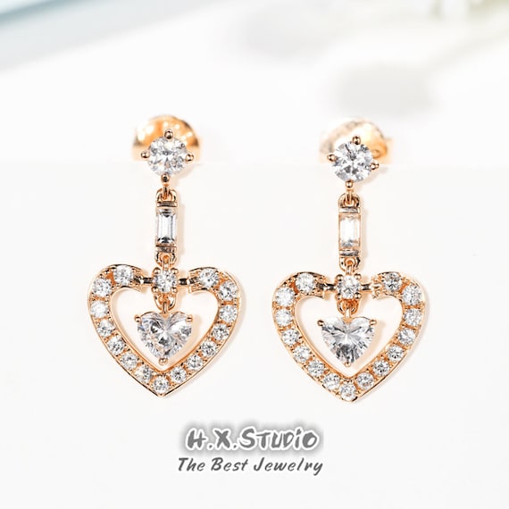 Oscar De La Renta Crushed Heart Drop Earrings - Farfetch