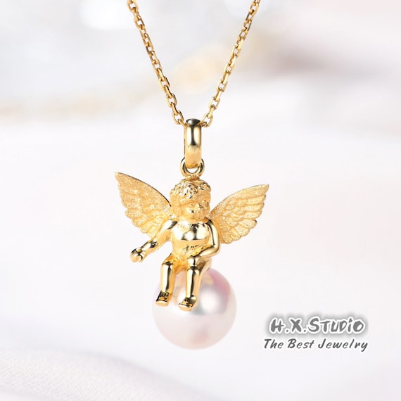 Baby angel gold pendant best sale