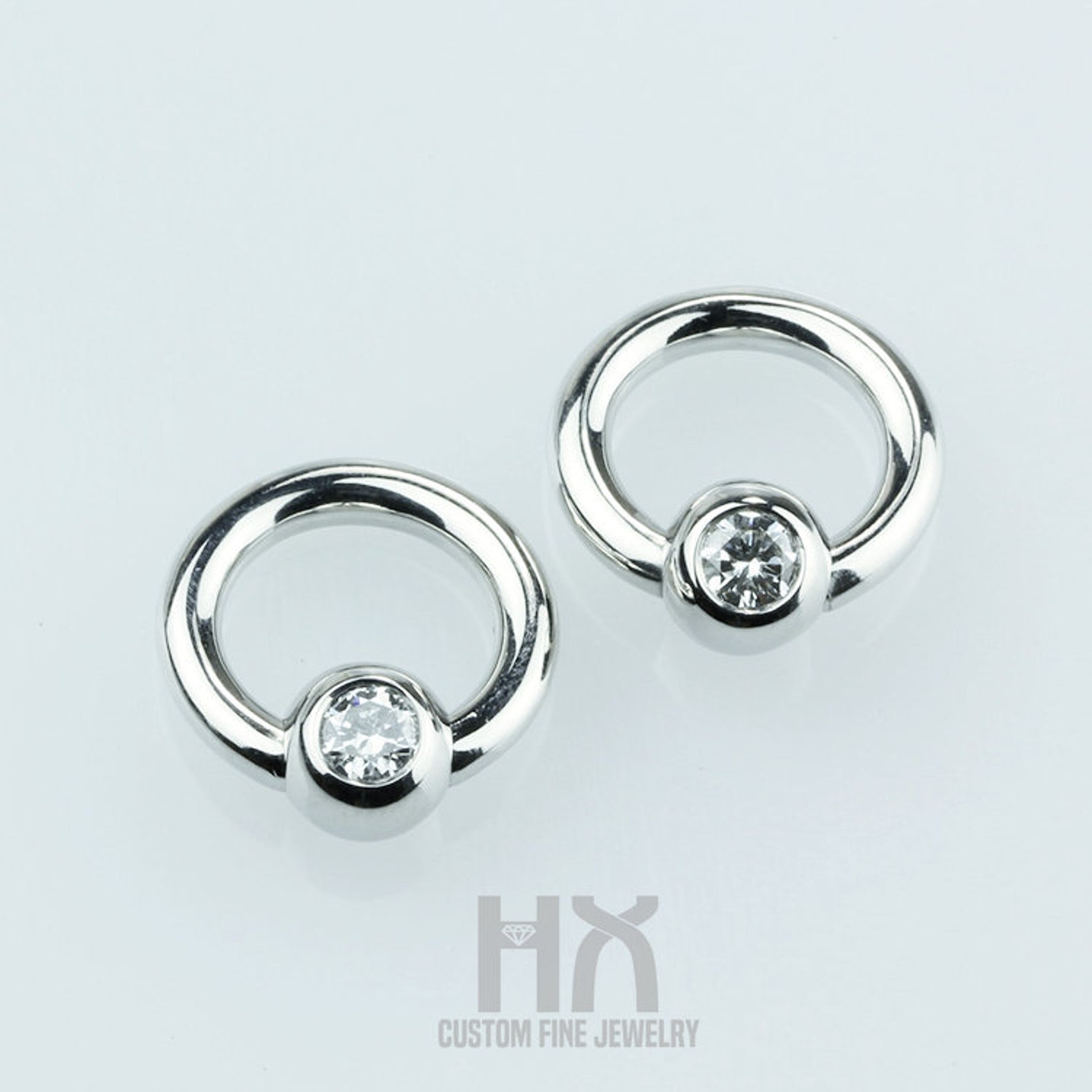 Diamond Prince Albert Ring in Solid Platinumpt950 /captive Etsy UK