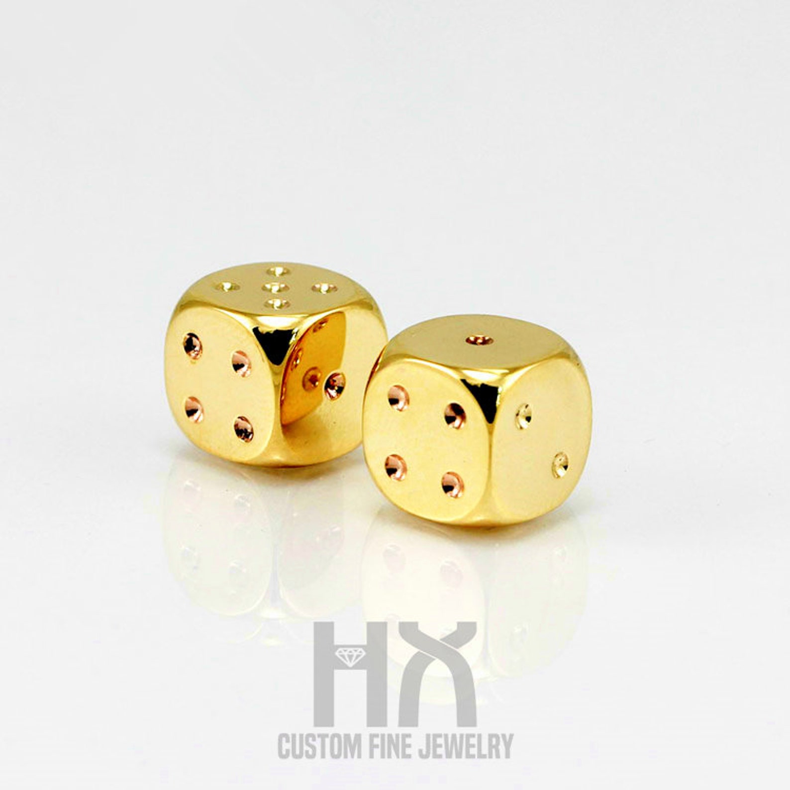 Solid 18k Gold Dice Die price for ONE Die/hx Playful Etsy