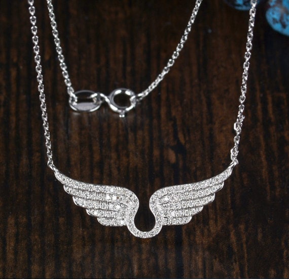 HX Jewelry Diamond Horseshoe Angel 