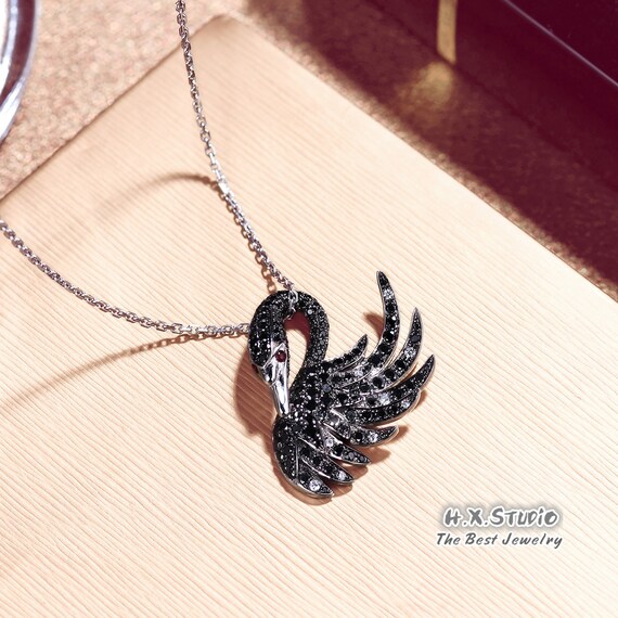 Diamond swan sale necklace