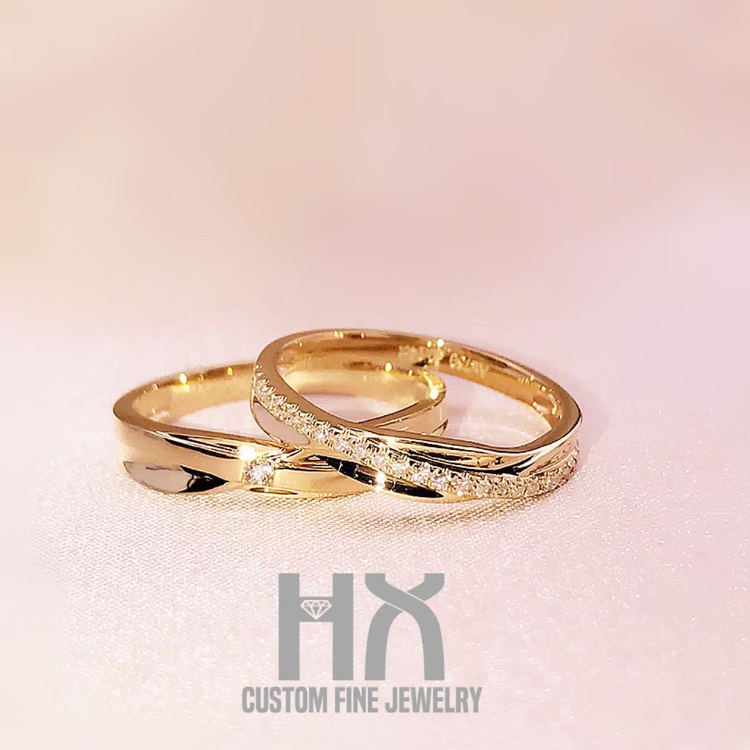 Gold Couple Rings | Gold Wedding Bands | Engagement Rings for Couples