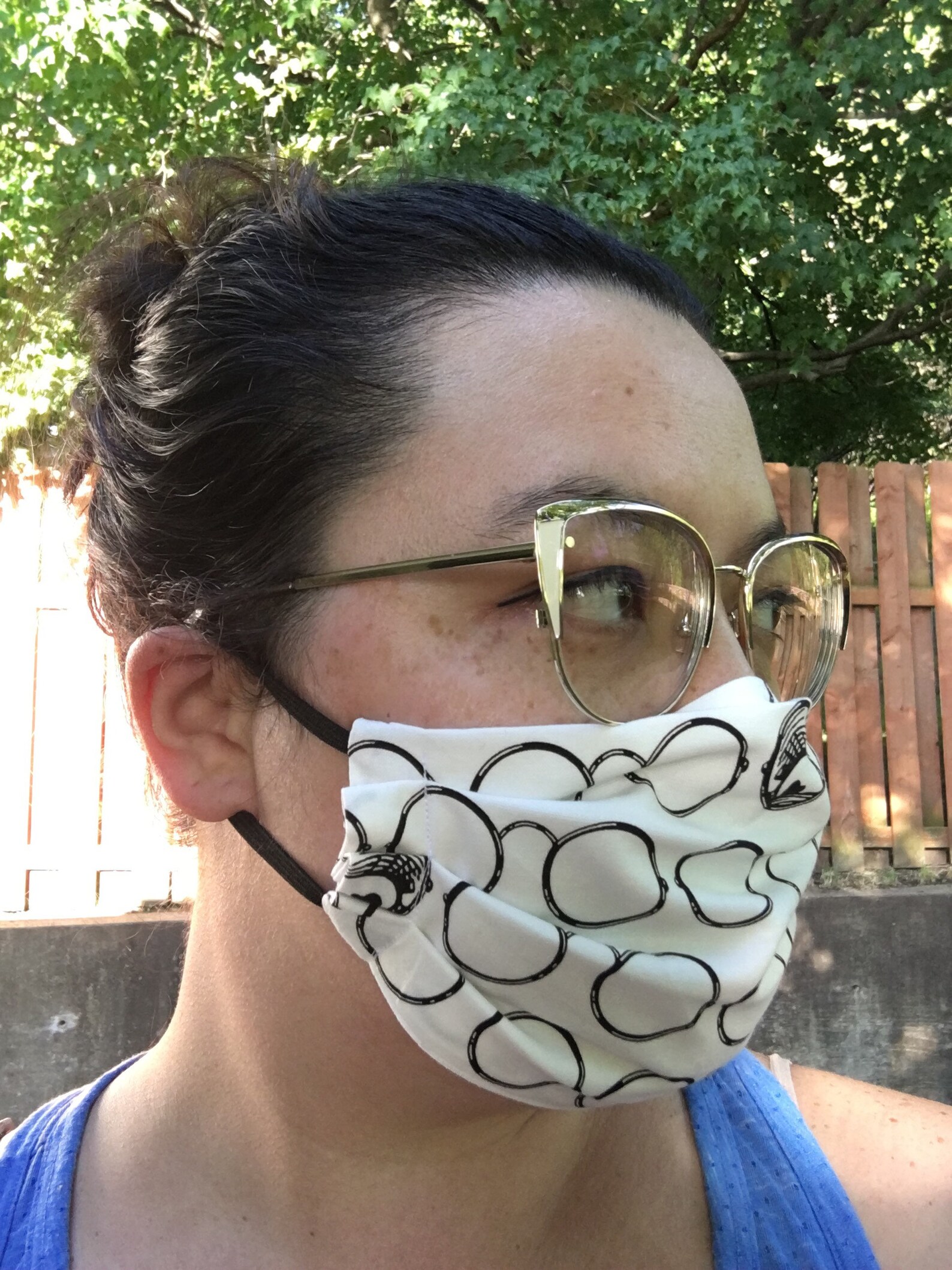 Vintage Glasses and Eyes Face Mask Double Layered With Nose Etsy