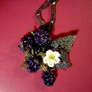 Small BlackBerry Necklace or Pin