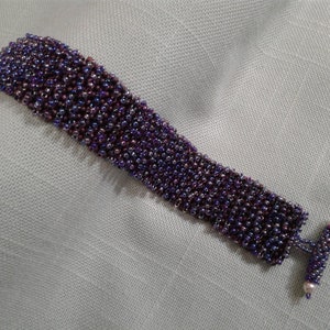 Wine and Purple Woven Bracelet