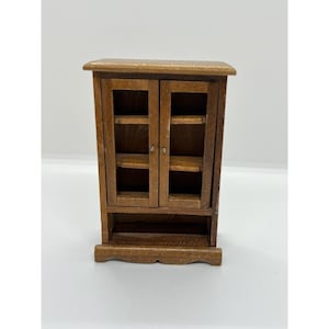 Vintage Miniature Dollhouse Cupboard Hutch Cabinet 4.75”