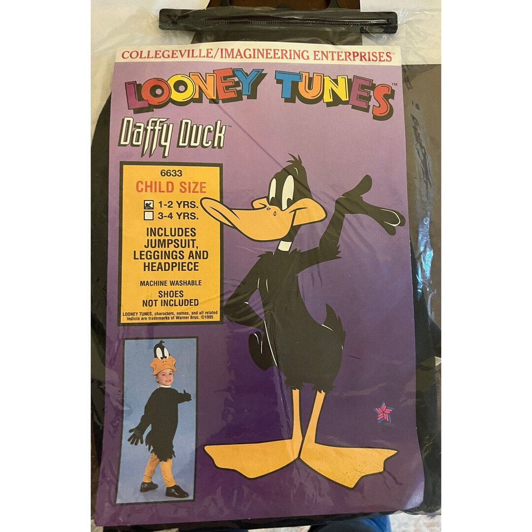 Vintage 1990s Halloween Costume Kids Daffy Duck Infant Age Etsy