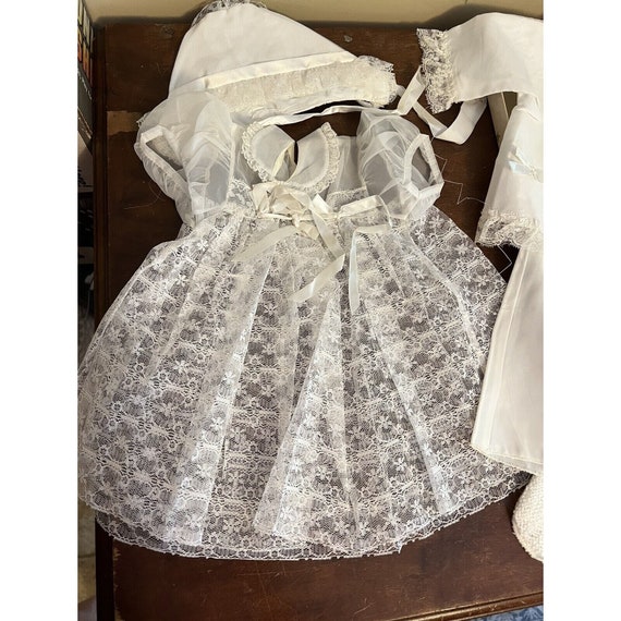 Vintage Infant Baby Christening Baptismal Set She… - image 2