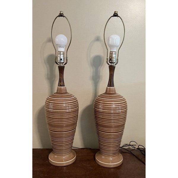 Pair Vintage Lamps Etsy