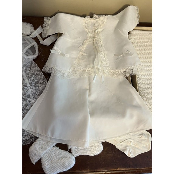 Vintage Infant Baby Christening Baptismal Set She… - image 3