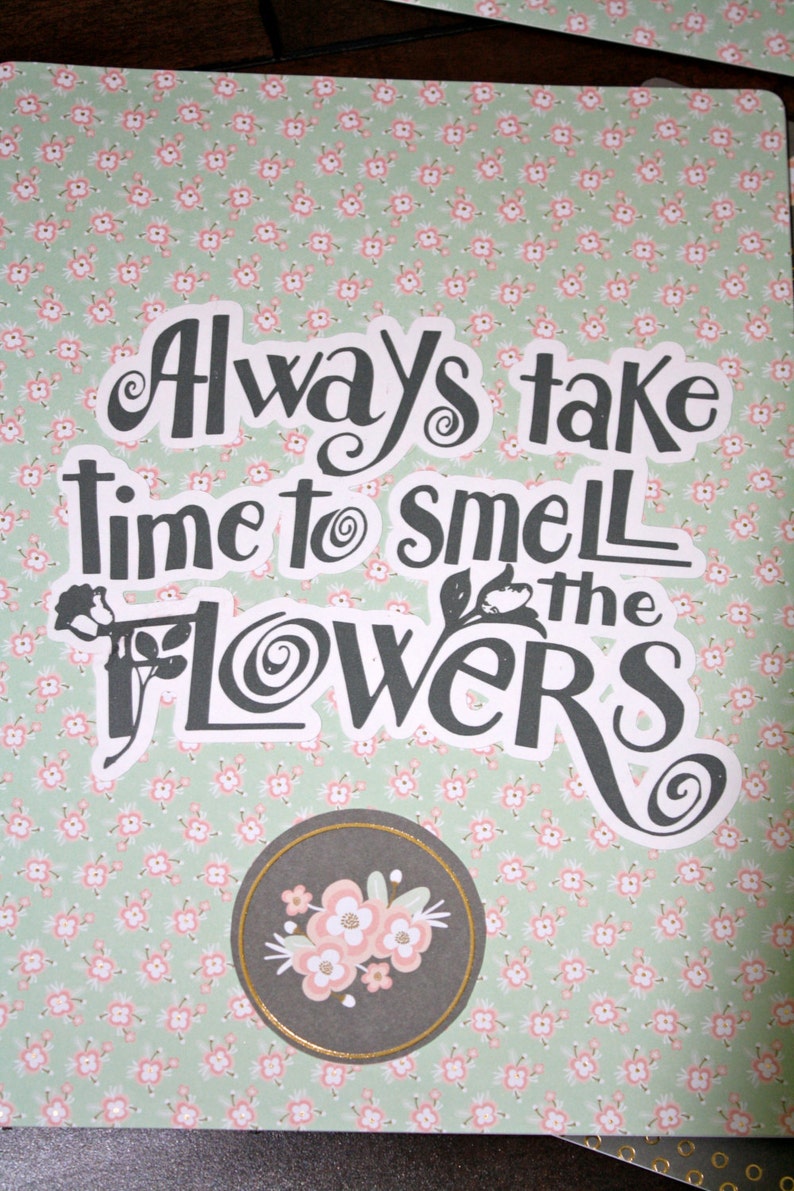 Planner Cover Floral Quote Planner Cover Inspiration Print Etsy