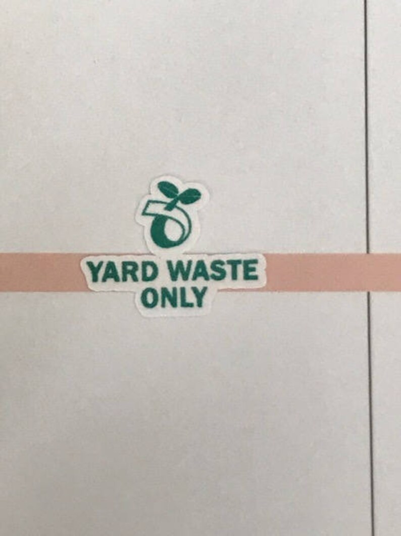 63 Yard Waste Stickers Stickers Yard Waste Trash Sticker Etsy