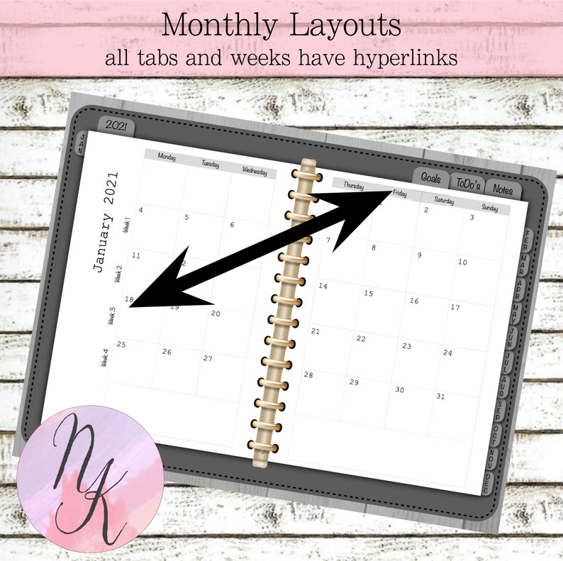 2021 Goodnotes Planner basic Digital Planner Simple Digital Etsy