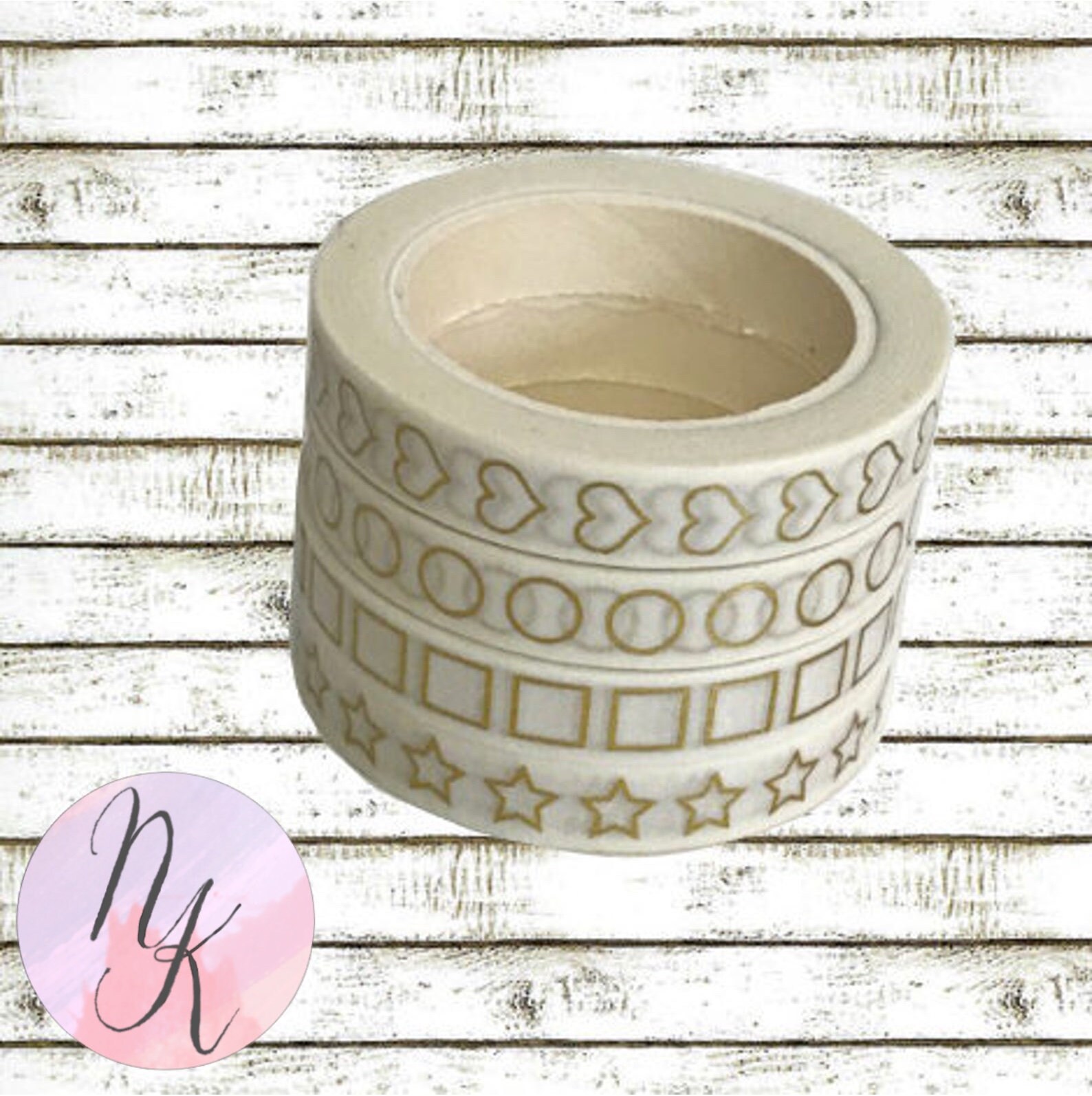 Gold Foil, Gold Checklist washi tape, Heart checklist, Square checkli…
