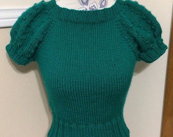 Green Bobbles Sweater Jumper