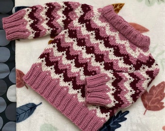 Baby Fair Isle Waves Sweater -- 12 months