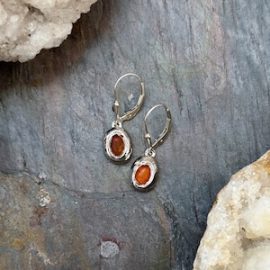 Natural Baltic Amber Earrings / Handmade Amber Earrings / Amber and Silver Earrings