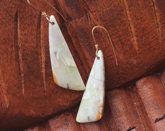 Picasso Jasper Earrings / Simple Earrings / Stone Earrings / Handmade Earrings