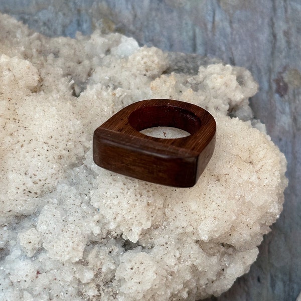 Cocobolo Wood Ring / Size 7 Ring / Exotic Wood Ring / Handmade Wood Ring