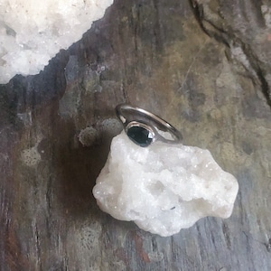 Sapphire and Silver Ring / Handmade Sapphire Ring / Gemstone Ring / Handmade Silver Ring