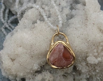 Mexican Opal Necklace / Moonstone Chain Necklace / Gemstone Necklace / Handmade Opal Necklace / Gold Necklace