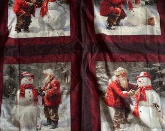 St nick Christmas throw