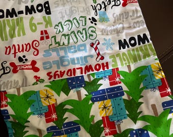 Santa pets table runner
