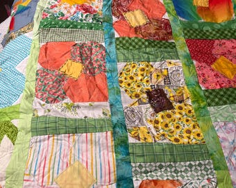 Flower quilt blanket