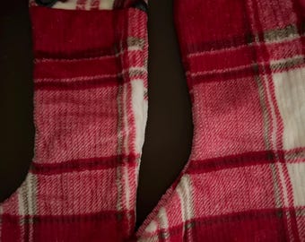 Christmas plaid stocking