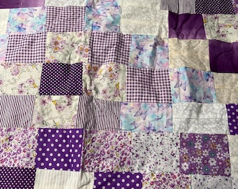 Purple throw quilt