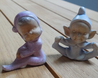Vintage Elf small ceramic figurines