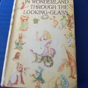 EXRARE Alice In Wonderland By Lewis Carroll Illustrated by A H Watson  Dust Jacket Color Plates Clean 1946