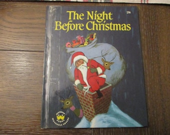 The NIGHT BEFORE CHRISTMAS Wonder Book 1965 Clement Moore First Printing