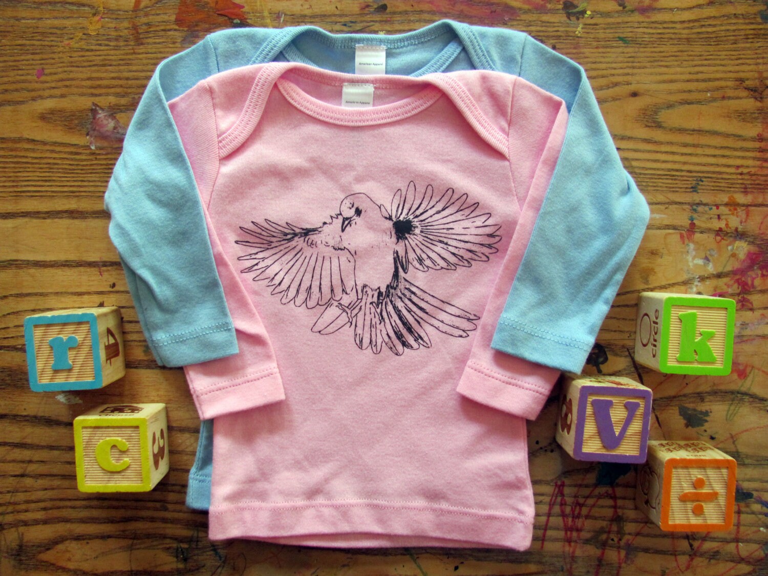 Free as a Bird New Baby Shirt Sweet Baby Gift Long Sleeve Baby Shirt