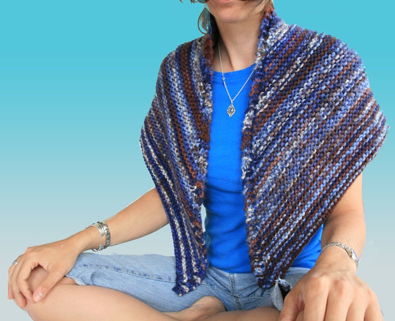 Multi Colored Western Triangular Shawl 