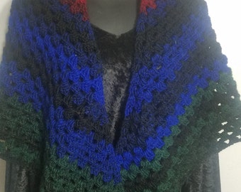 Radiant Spectrum Rainbow Shawl - Vibrant, Handcrafted, and Eye-Catching Wrap