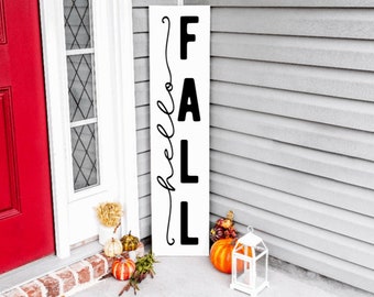 Hello Fall Porch Sign, Porch Decor, Patio and Outdoor Decor, Autumn Decor, Porch Sign, Outdoor Sign, Outside Decor, Thanksgiving Decor