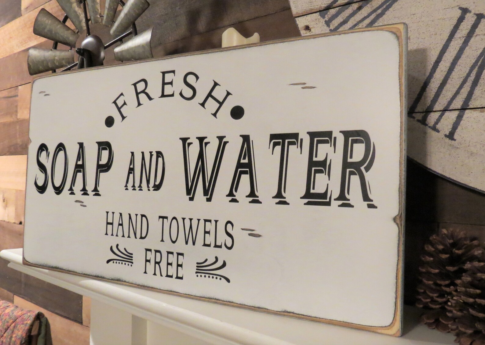 Farmhouse Bathroom Sign Wood Sign Bathroom Wall Hanging Etsy