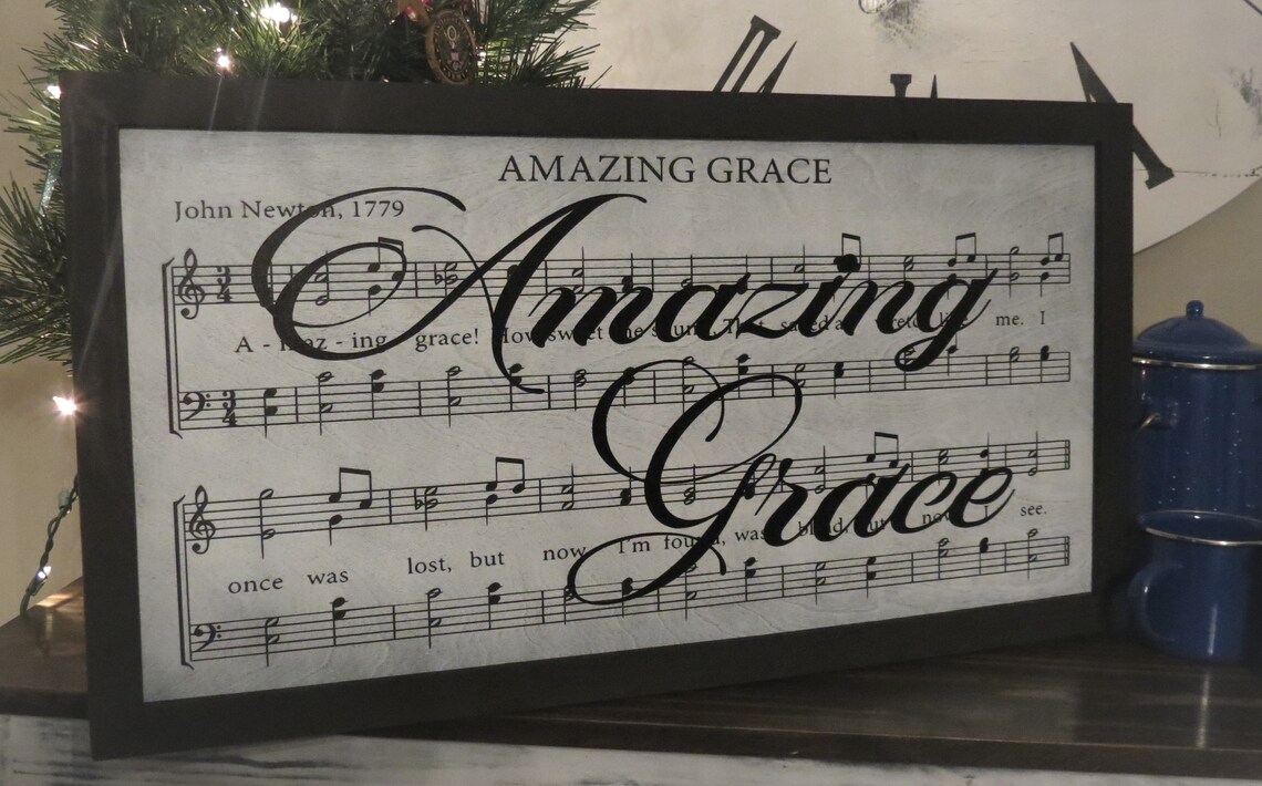 Amazing Grace Framed Wall Decor Mother's Day Gift Home Etsy