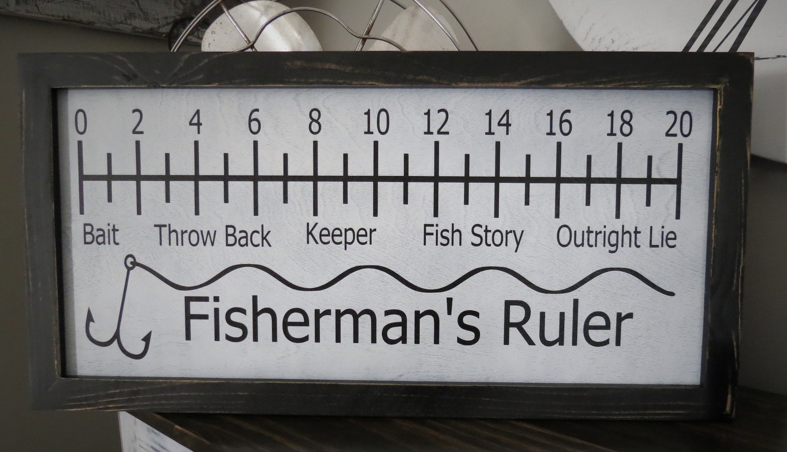 Gifts for Dad Fisherman's Ruler Man Cave Decor Birthday Etsy